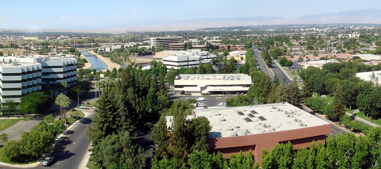 Bakersfield skyline panorama
